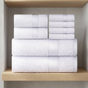 Ensemble de serviettes de bain jetables en coton blanc, séchage rapide, couleur unie, rectangulaires, tissées, douces pour la peau, usage hôtelier, adulte - Product Image 1