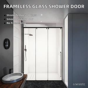 Porte coulissante en verre double vitrage en alliage d'aluminium moderne pour une utilisation intérieure et extérieure, étanche, pour patio, jardin, <span class=keywords><strong>garage</strong></span> - Product Image 3