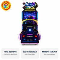 Simulateur de conduite pour enfants, machine de jeu d'arcade de course, borne de jeu à monnayeur avec volant et pédales pour lieux de divertissement intérieurs