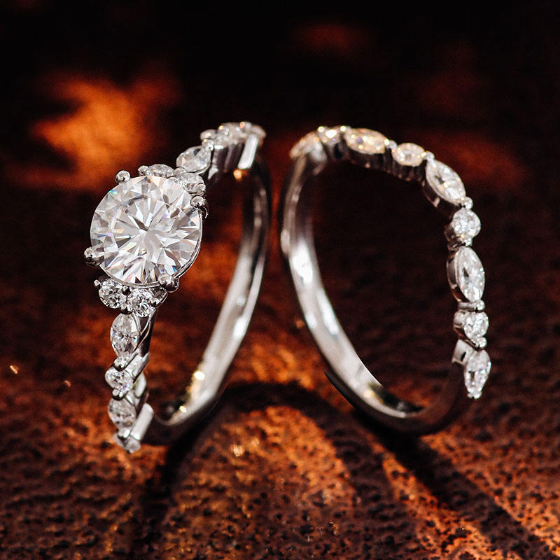 แหวนเพชรโมอิสซาไนต์ทองคำแท้ 18K