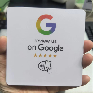Interface RFID QR Code PVC NFC Google Review Plate pour Restaurant Business Plaque Autocollant Adhésif Arrière Programmable - Product Image 1