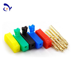 25.206 Amass Fiche banane de 2.0mm Pointe plaquée or en cuivre pur d'une capacité de 10A et pouvant être empilées ensemble - Product Image 3