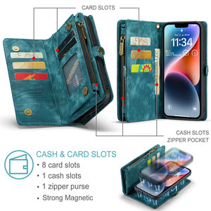 Чехол CaseMe в стиле ретро для iPhone 8 <span class=keywords><strong>plus</strong></span>, <span class=keywords><strong>7</strong></span> <span class=keywords><strong>plus</strong></span>, магнитные удобные чехлы на молнии, портативный кошелек, кожаный чехол для iPhone 6, <span class=keywords><strong>7</strong></span>, 8 <span class=keywords><strong>plus</strong></span>, чехол - Product Image 2