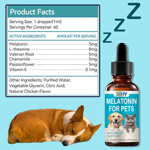 Công thức Thảo Dược Giảm vật nuôi chăm sóc sức khỏe bổ sung Melatonin giọt chất lỏng cho giấc ngủ tốt cải thiện chất lượng giấc ngủ - Product Image 2