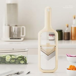 Multi-Purpose Manual Kitchen Slicer-No-Blade Safe 6-Piece <b>Vegetable</b> <b>Cutter</b> for Shredding Grating & Julienne Slicing - Product Image 4