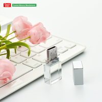 Clé USB en cristal de haute qualité, logo personnalisé, clé USB originale, 4 Go-128 Go, clé USB personnalisée, cadeau créatif, clé USB