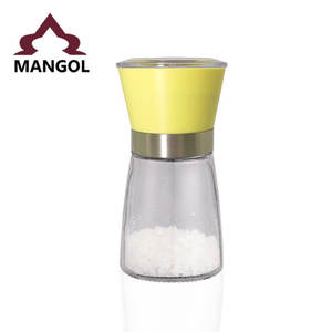 Moulin à poivre en acier inoxydable avec couvercle en plastique, forme cylindrique hermétique, gadget de cuisine pour assaisonnement, moulin manuel - Product Image 5