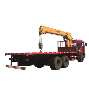China lorry 10 ton truck mounted Crane telescopic stiff crane truck for sale