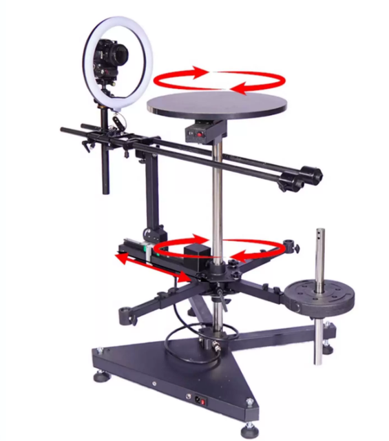3-Axis Automatic Smart Rotating Photography Turntable - Professional 360 Degree Video Shooting Base for Product Photography
