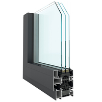 Ventanas abatibles de estilo chino puertas de aluminio y ventanas con rejillas
