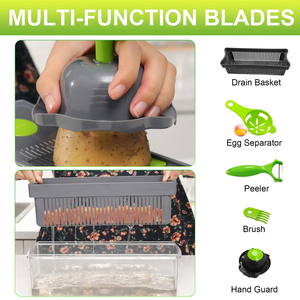 14/16 In 1 Multifunctional <strong>Vegetable</strong> Chopper Manual Food Chopper <strong>Vegetable</strong> <strong>Slicer</strong> Dicer Mandoline <strong>Vegetable</strong> Cutter - Product Image 5