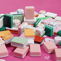 Mahjong américain personnalisé gravé sur mesure Wowu, 166 tuiles, 4 joueurs, emballage en mélamine acrylique, Mahjong américain
