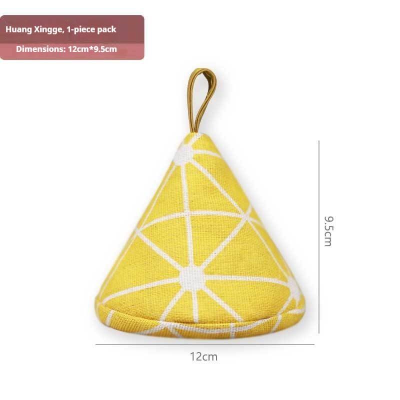 Chapeau triangulaire à grille étoile jaune (1 pièce)