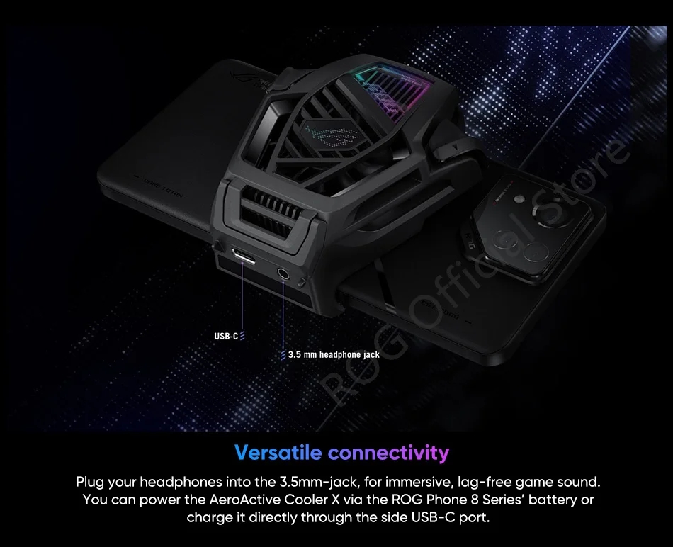 ROG Aeroactive Cooler X - Efficient Cooling for ROG Phone 8