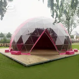 호텔용 0 야외 3-4 인용 텐트 캠핑 럭셔리 6m 돔 글램핑 텐트