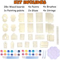 Nouveau produit éducatif chaud peindre votre propre nichoir Kits de peinture bricolage drôle bricolage peinture artisanat pour enfants 4 Pack construire et