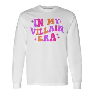 เสื้อยืดแขนยาวสไตล์เรโทรย้อนยุค In My Villain Era ดีไซน์เก๋ ทรงพอดีตัวสำหรับทุกเพศ - Product Image 1