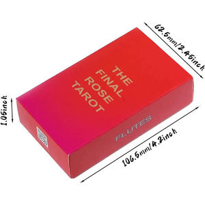 طباعة بطاقات التاروت الحمراء الخاصة بك مع صندوق الثنية أحب بطاقات التاروت الكبيرة مع دليل كتاب بطاقة التاروت - Product Image 1