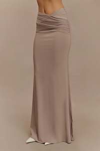 Clothing Manufacturer High Quality One Shoulder Knitted <strong>Jersey</strong> <strong>Maxi</strong> Long <strong>Skirt</strong> 2 Piece Women's Sets - Product Image 5