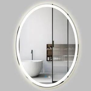 Fullkenlight hotel cheap used bathroom mirror frameless led vanity smart mirror for main bathroom