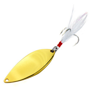 Viper Spinner Lure Gold Zinc Alloy Triple Hook Freshwater Fishing Tackle Reservoir Pond Bait - Product Image 1