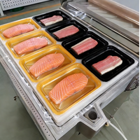 Machine de mise sous vide électrique pour plateaux alimentaires, scelleuse de filets de poisson, de poitrines de poulet et de saumon, machine d'emballage sous film pour steak
