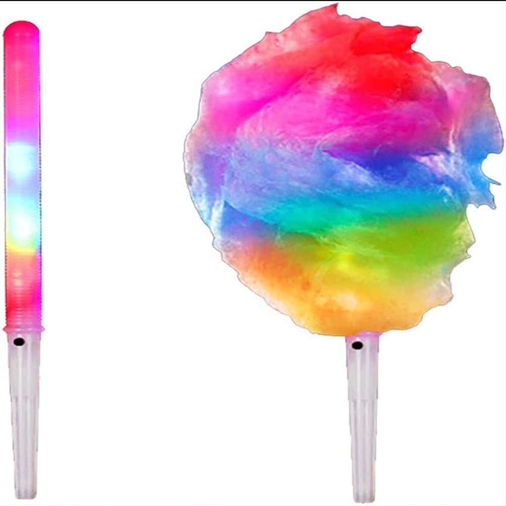 Bâtons à Led pour bonbons, paquet de 100 pièces, 8 Modes de flash, pour on, couleur bonbon, pour tout Type de barbe à papa