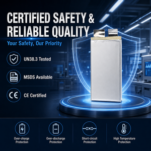 Batterie Li-polymère semi-solide haute densité 320Wh/kg, cellule 9500mAh 1S 3.7V pour UAV industriel, batterie Li-polymère à décharge élevée - Product Image 4