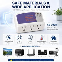 Protecteur de tension à 3 prises Puluos KE-V008 pour équipement électronique 110V AC 15A