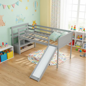 เตียงสองชั้นไม้จริงสุดหรูสไตล์โมเดิร์นสำหรับเด็กผู้ชาย - Product Image 5