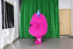 Costume de mascotte gonflable personnalisé de couleur rouge orange bleu, monstre de dessin animé de la mer, monstre cookie, costume de monstre à un seul œil, costume de Monsters Inc à louer - Product Image 4