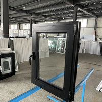 Ventanas Modernas Americanas de Aluminio con Doble Acristalamiento, Tipo Casement, Resistentes a Huracanes, Aisladas Acústicamente, con Certificación Energy Star y CE