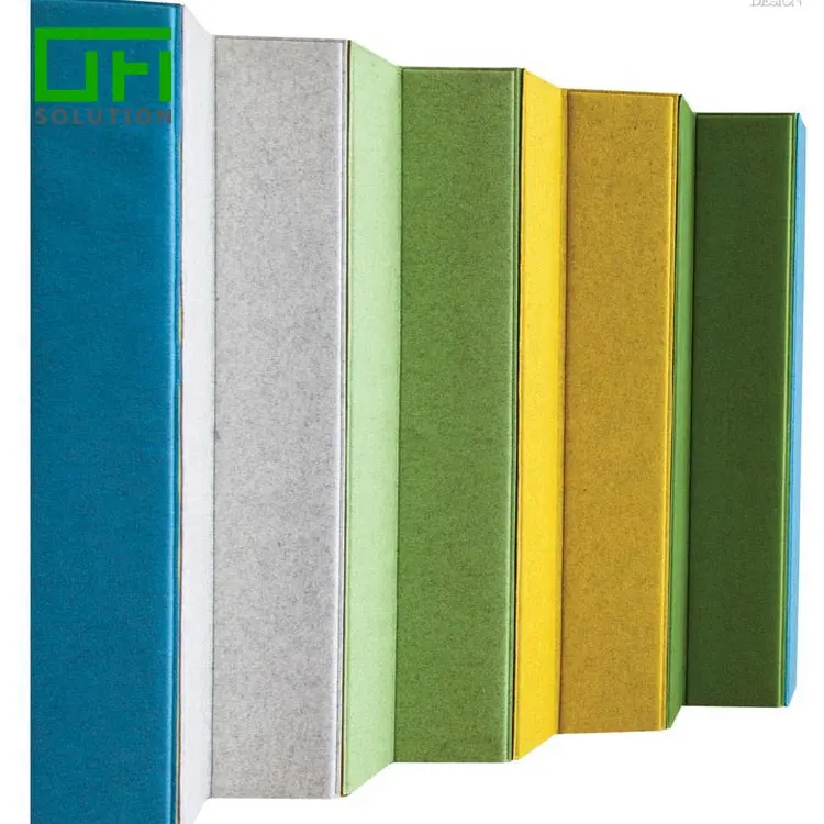 100% Recycle Polyester PET Felt Acoustic Office Partition Panels Portable Acoustic Room Dividers Sound Proof