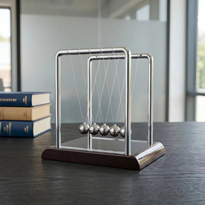 Culla <span class=keywords><strong>di</strong></span> <span class=keywords><strong>Newton</strong></span> con <span class=keywords><strong>sfere</strong></span> in acciaio, modello didattico per fisica e scienza, pendolo da scrivania, giocattolo antistress, regalo e decorazione per la casa - Product Image 3