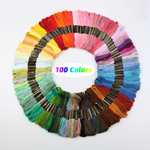 Fils de point de croix arc-en-ciel couleur fil à broder Bracelets d'amitié fil artisanat fil à broder - Product Image 2