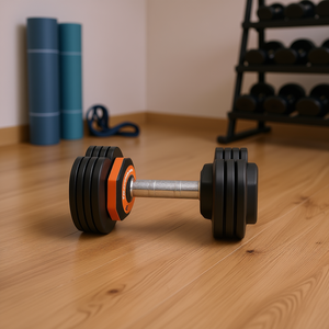 Mancuerna Ajustable PowerFit de 55 lb, Hierro Fundido Recubierto de Goma, Equipo de Entrenamiento de Fuerza para Gimnasio en Casa, Ejercicio de Cuerpo Completo, Unisex - Product Image 2