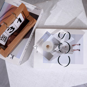 קישוט שולחן עבודה משובץ אקריליק בצורת שן הארי, קישוט לבית, דגימת פרח מיובש, מתנה מיוחדת - Product Image 5