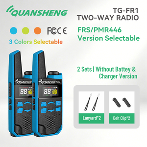 QUANSHENG TG-FR1 Two Sets FCC CE Two Way <strong>Radio</strong> FRS PMR446 License Free Walkie Talkie Practical Knob - Product Image 5