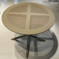 Table de bistrot ronde en plastique HDPE pour café, restaurant, hôtel, utilisation en extérieur, mobilier commercial moderne