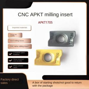 מקדח כרסום CNC דגם APKT1705PER-EM לעיבוד חלקי פלדה במחרטה, אוניברסלי, זווית R08, סוג חריץ K, תוצרת סין - Product Image 1