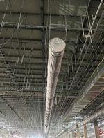Conduit d'air flexible en tissu gris argenté pour la ventilation CVC des usines et ateliers