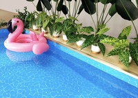 Revestimiento para Piscinas de Fábrica, Película Personalizada para Piscinas, Anti-cloro, Anti-envejecimiento, Diseño de Ondas de Agua, Mosaico, Grosor de 1.5mm y 1.65mm, Revestimiento Antideslizante para Piscinas