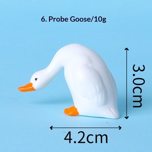 Figura de Ganso Blanco Grande y Relajado de Resina para Micropaisajes, Accesorios de Decoración DIY para Jardinería, Coche y Escritorio, Pequeño y Adorable - Product Image 6