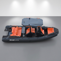 Bateau pneumatique de luxe de 6,7 m LUX-670, bateau pneumatique Hypalon, coque en aluminium en V profond, yacht offshore, tender certifié CE