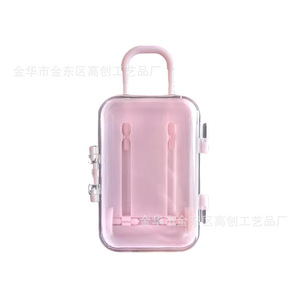 Mini Handheld Trolley Case 7 Inch ABS Plastic Jewelry Box For Children Toy Storage Lightweight Anime Cartoon Design - Product Image 1