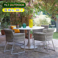 Ensemble de mobilier de jardin de style nordique pour villa, table et chaises de cour, résistant à l'eau et aux UV, fabricant de chaises de jardin
