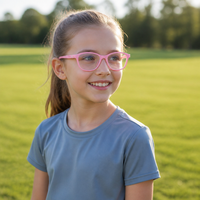 Lunettes anti-lumière bleue en silicone pour enfants, montures légères à bord complet pour un usage quotidien