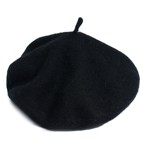 Vente en Gros Nouveau Design Béret Monochrome <span class=keywords><strong>Femme</strong></span> Automne <span class=keywords><strong>Hiver</strong></span> Coréen Littéraire Couleur Bonbon Laine pour Femmes - Product Image 3