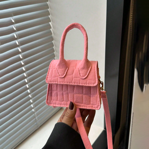 Koreanische süße Mini-Filz handtaschen Einfarbige Umhängetaschen Vielseitige Casual Design Business Werbe geschenke - Product Image 3