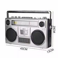 Vofull-Lecteur de cassettes à arrêt automatique portable avec radio Am Fm Sw, lecteur de cassettes de bureau avec lumière rvb
